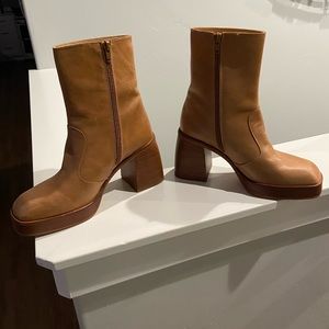 Free People Ruby Platform Ankle Boots size 10